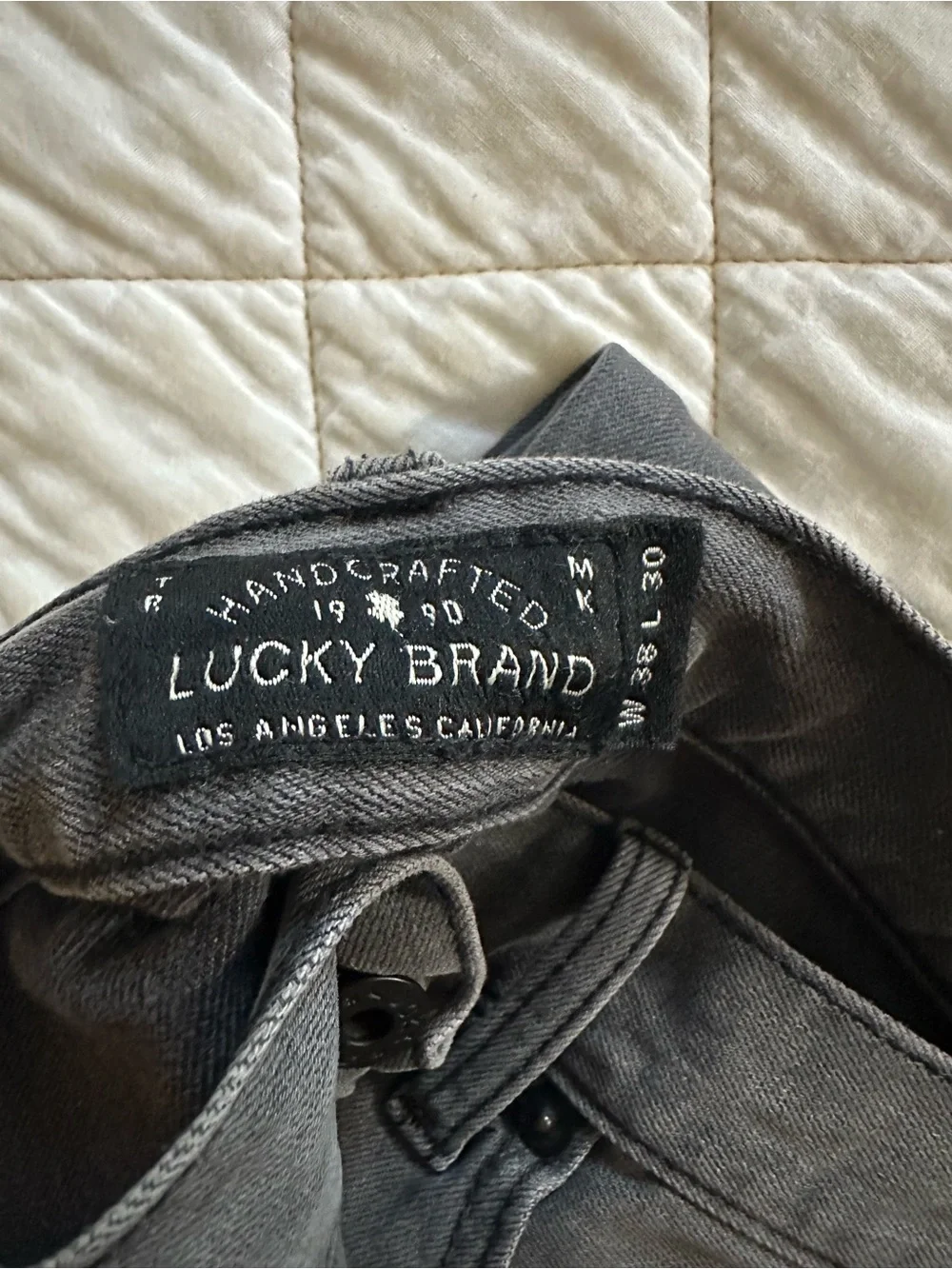 Lucky Brand Men's Gray Slim Straight Jeans